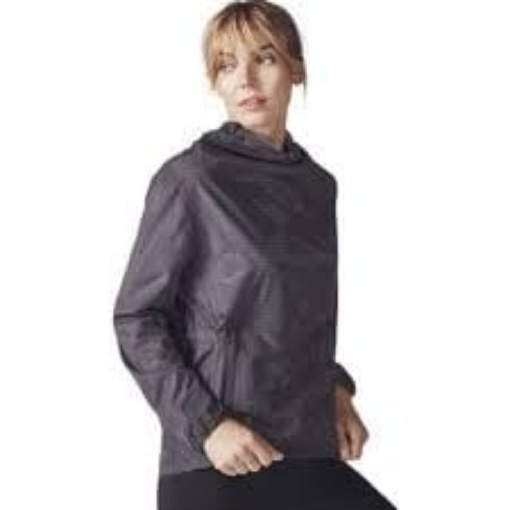 Fabletics Liora Pullover Iron/Sterling Athleisure Sport Jacket Windbreaker 1X